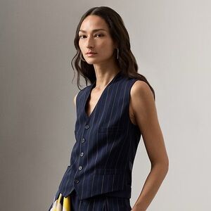 Point Zero Black Pinstripe Vest